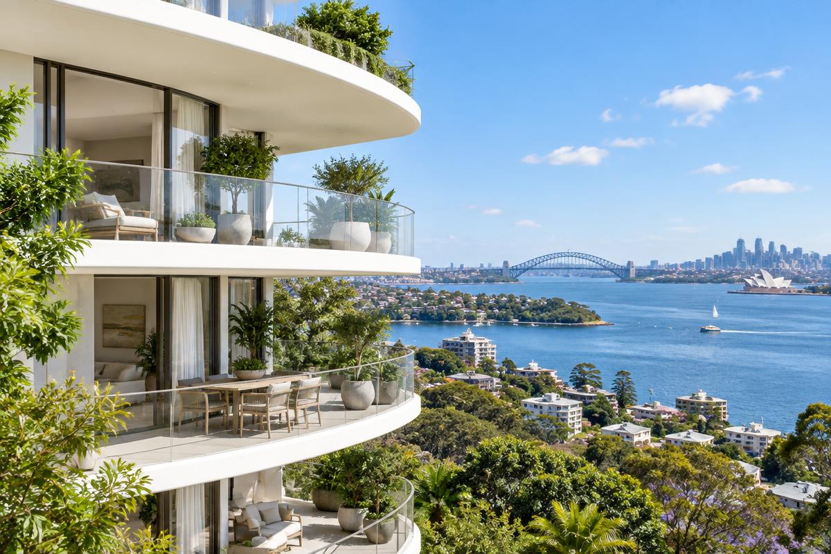 Sydney apartments overlooking the harbour